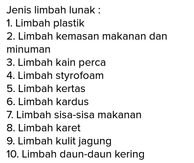 Detail Contoh Limbah Anorganik Lunak Nomer 41