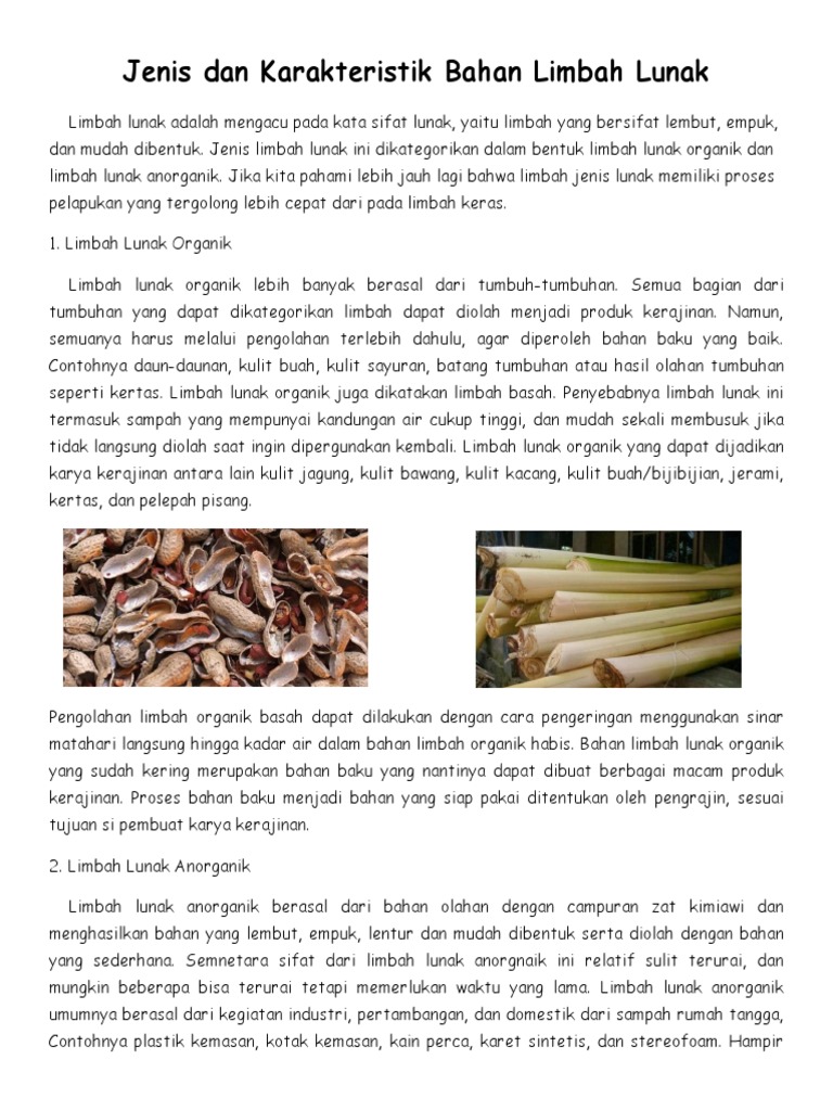 Detail Contoh Limbah Lunak Anorganik Nomer 23