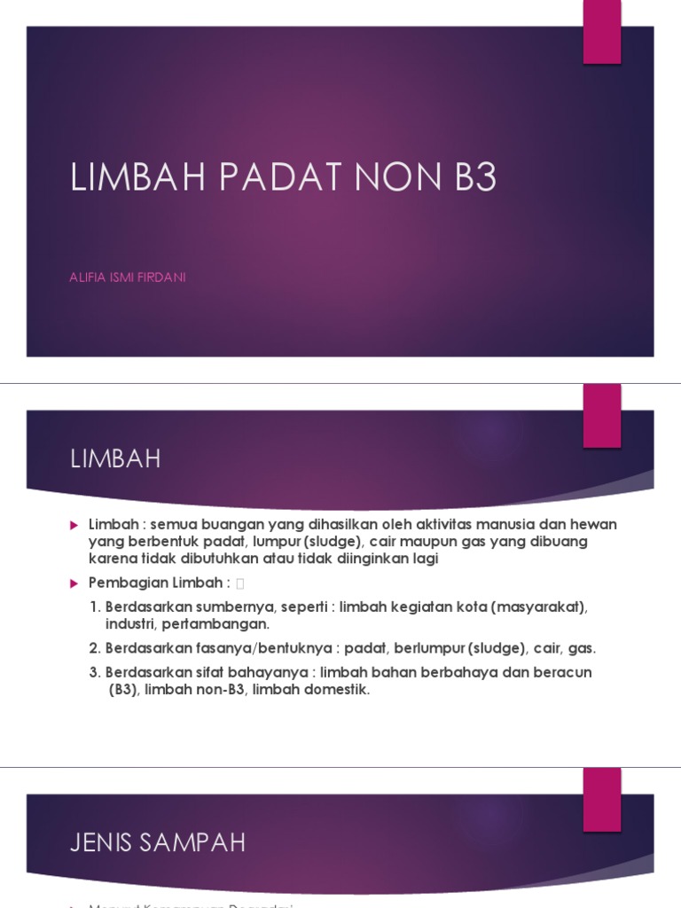 Detail Contoh Limbah Non B3 Nomer 18