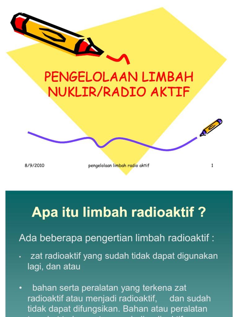 Detail Contoh Limbah Radioaktif Nomer 10