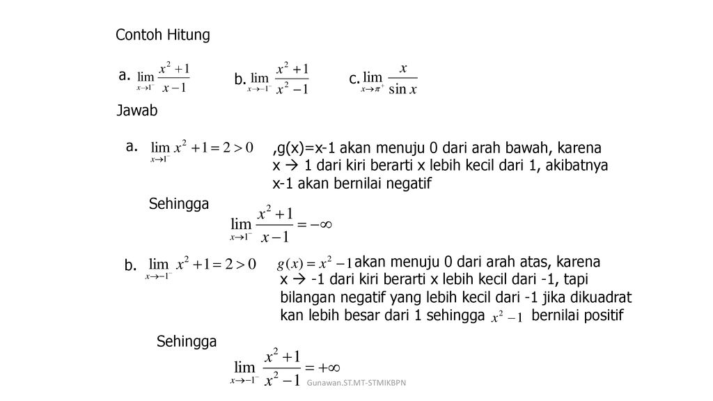 Detail Contoh Limit Tak Hingga Nomer 52