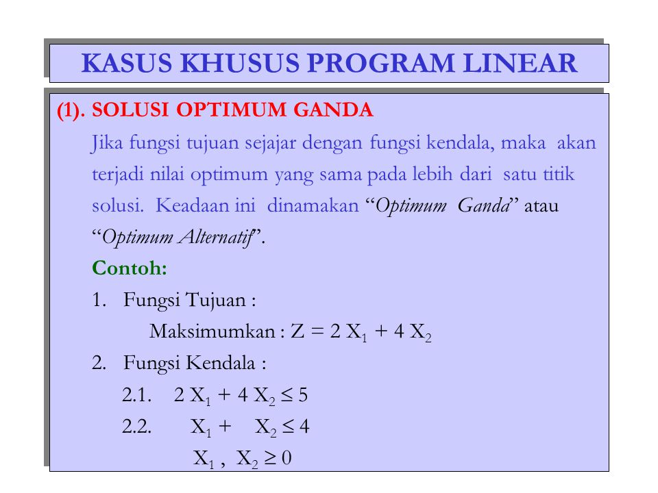 Detail Contoh Linear Programming Nomer 17