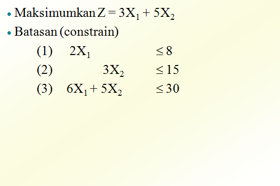 Detail Contoh Linear Programming Nomer 22