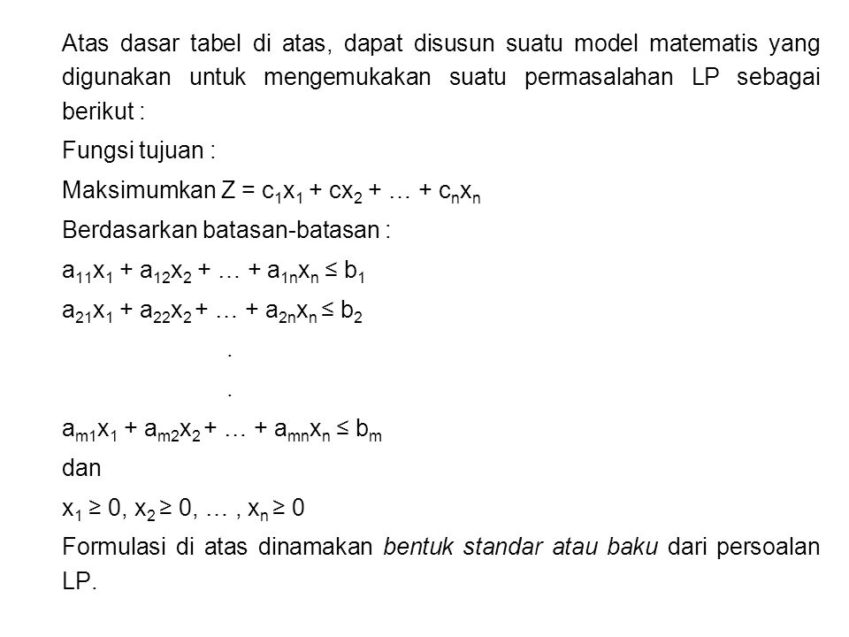 Detail Contoh Linear Programming Nomer 23