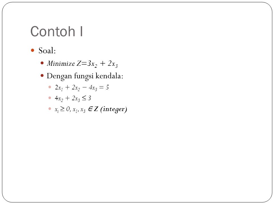 Detail Contoh Linear Programming Nomer 46