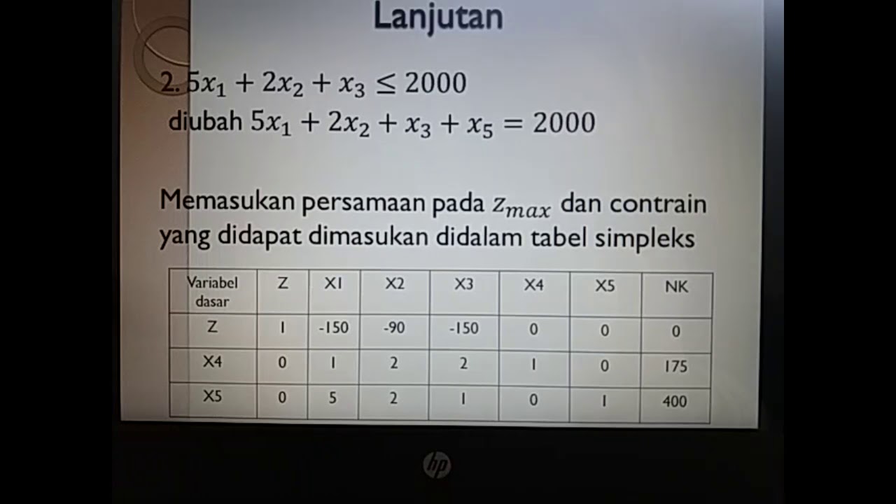 Detail Contoh Linear Programming Nomer 49