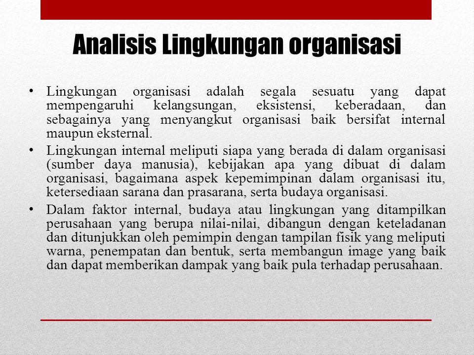 Detail Contoh Lingkungan Internal Dan Eksternal Organisasi Nomer 9