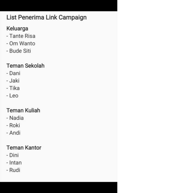 Detail Contoh List Rp Wa Nomer 17