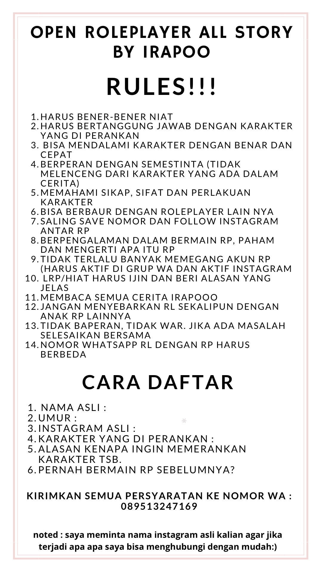 Detail Contoh List Rp Wa Nomer 9