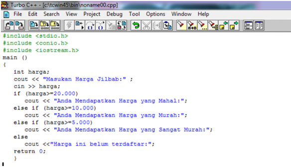 Detail Contoh Listing Program Nomer 3