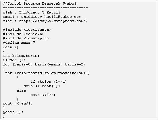 Detail Contoh Listing Program Nomer 6