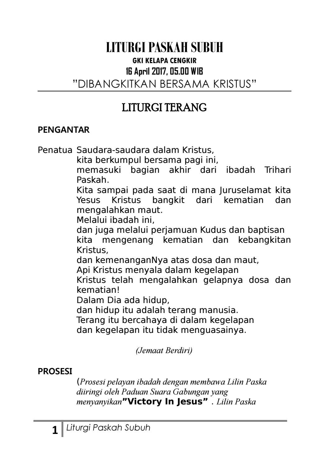 Detail Contoh Liturgi Ibadah Singkat Nomer 11