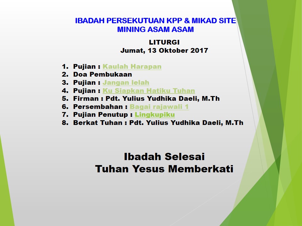 Detail Contoh Liturgi Ibadah Singkat Nomer 17