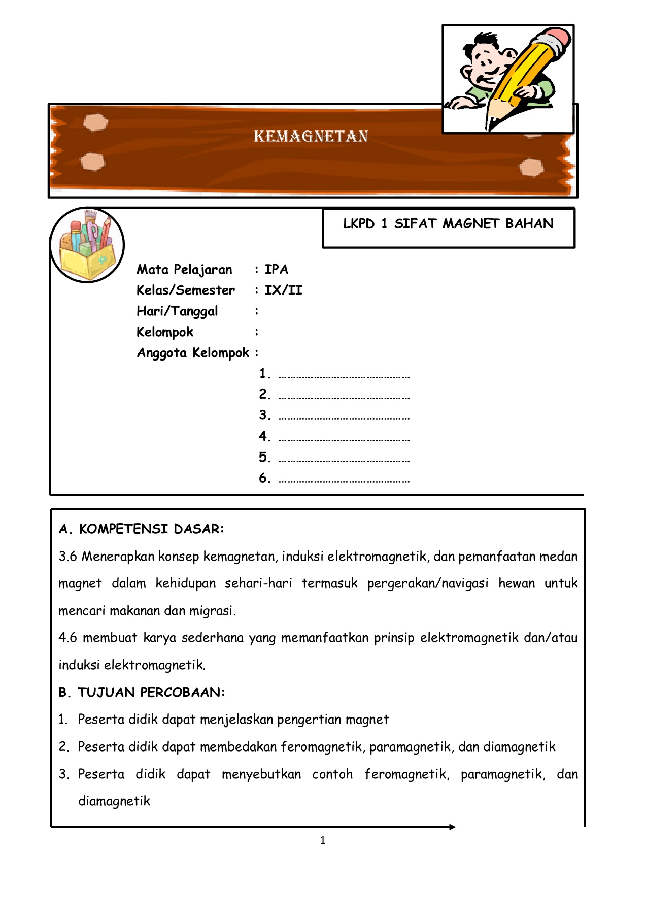 Detail Contoh Lkpd Ipa Smp Kurikulum 2013 Nomer 8