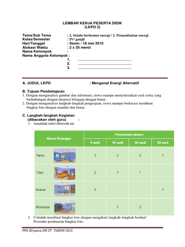 Detail Contoh Lkpd Sd Kelas 1 Nomer 25