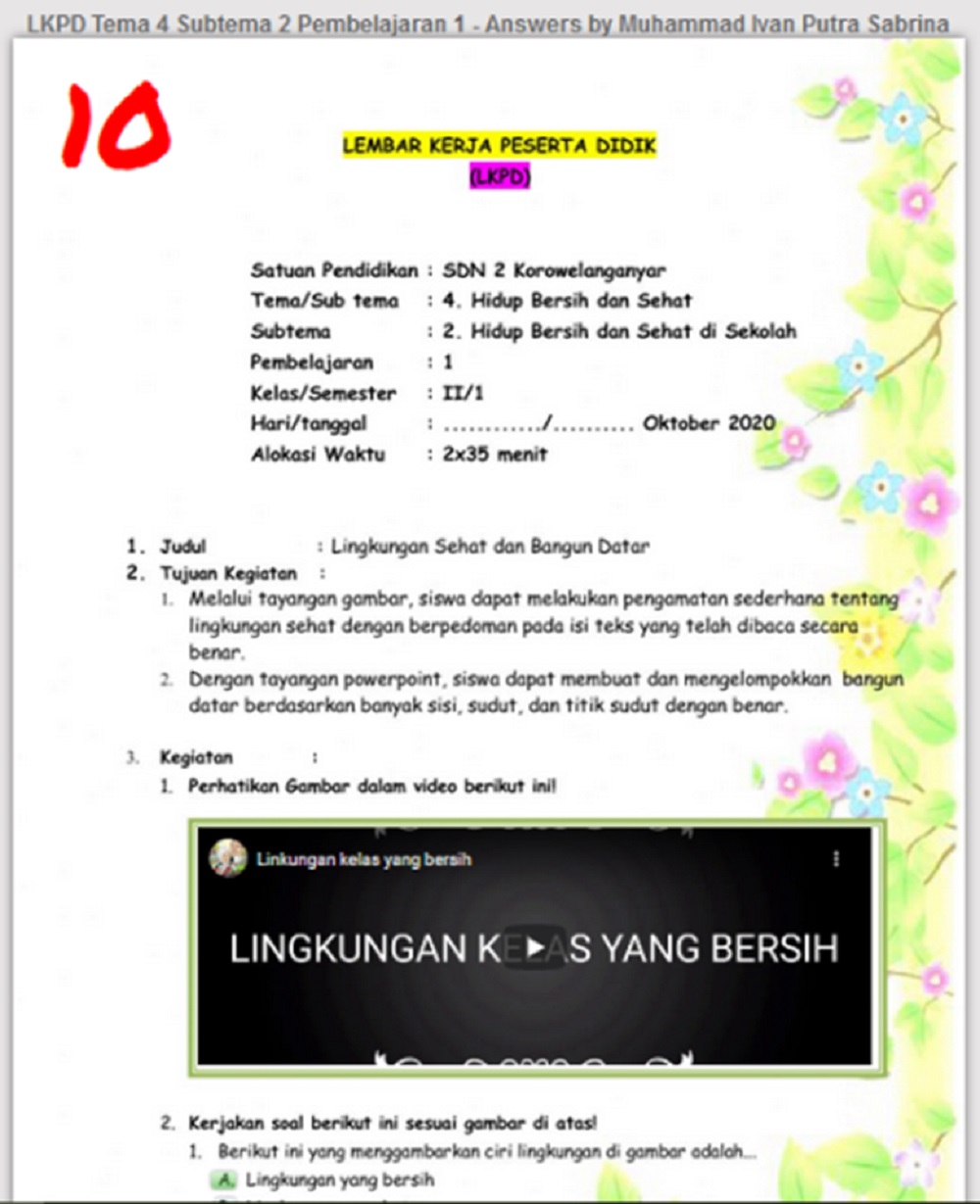 Detail Contoh Lkpd Sd Kelas 5 Nomer 13