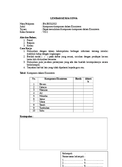 Detail Contoh Lks Ipa Nomer 18