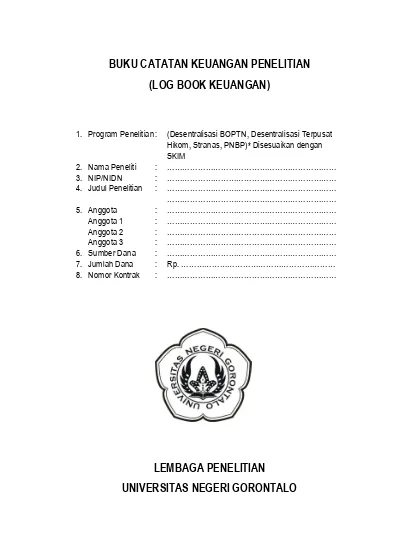 Detail Contoh Log Book Penelitian Nomer 19