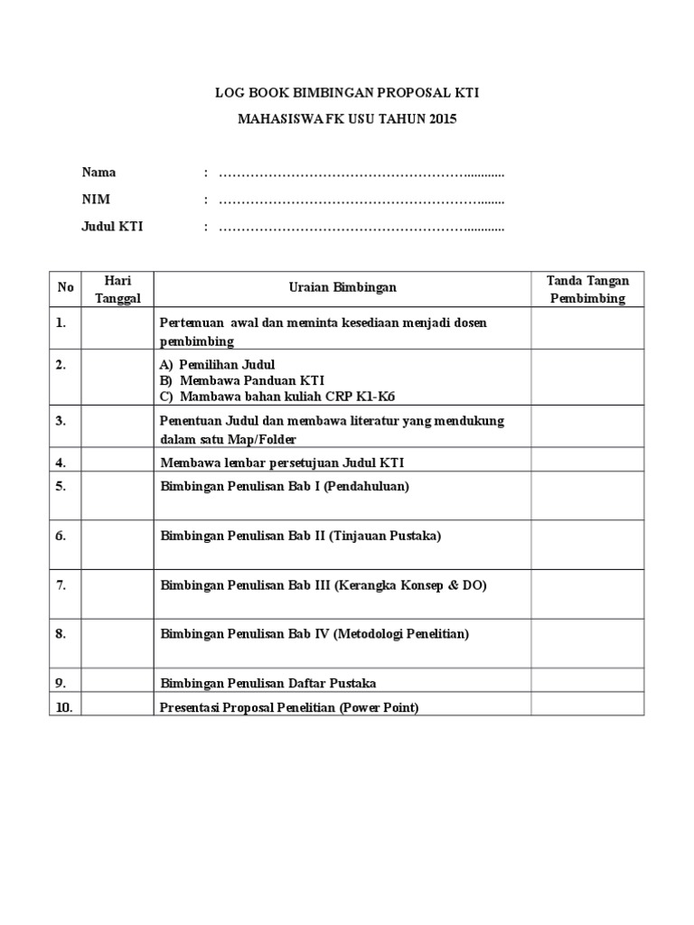 Detail Contoh Logbook Penelitian Nomer 15