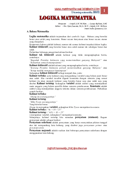 Detail Contoh Logika Matematika Nomer 45