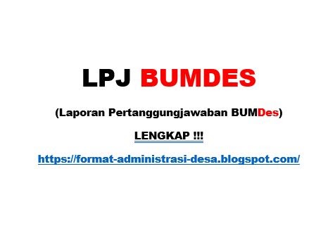 Detail Contoh Lpj Bumdes Nomer 12