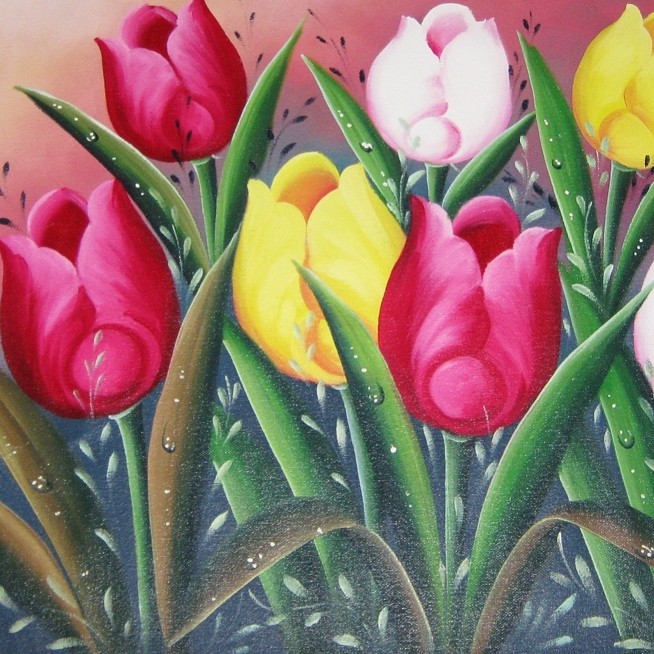 Detail Contoh Lukisan Bunga Tulip Merah Nomer 14
