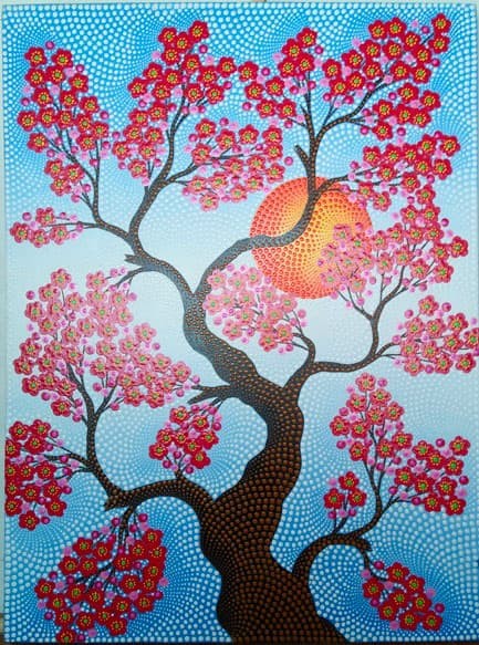 Detail Contoh Lukisan Kanvas Bunga Sakura Nomer 16