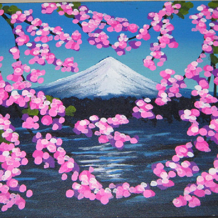 Detail Contoh Lukisan Kanvas Bunga Sakura Nomer 24