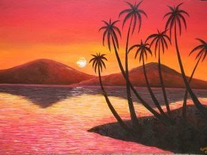 Detail Contoh Lukisan Sunset Nomer 13