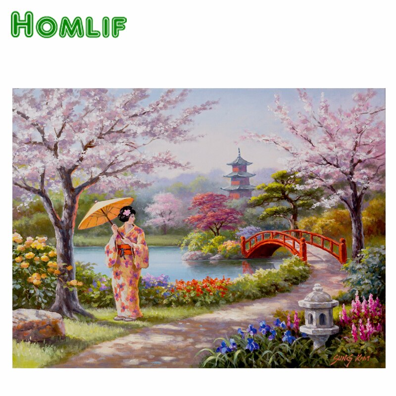 Detail Contoh Lukisan Taman Bunga Sakura Nomer 3
