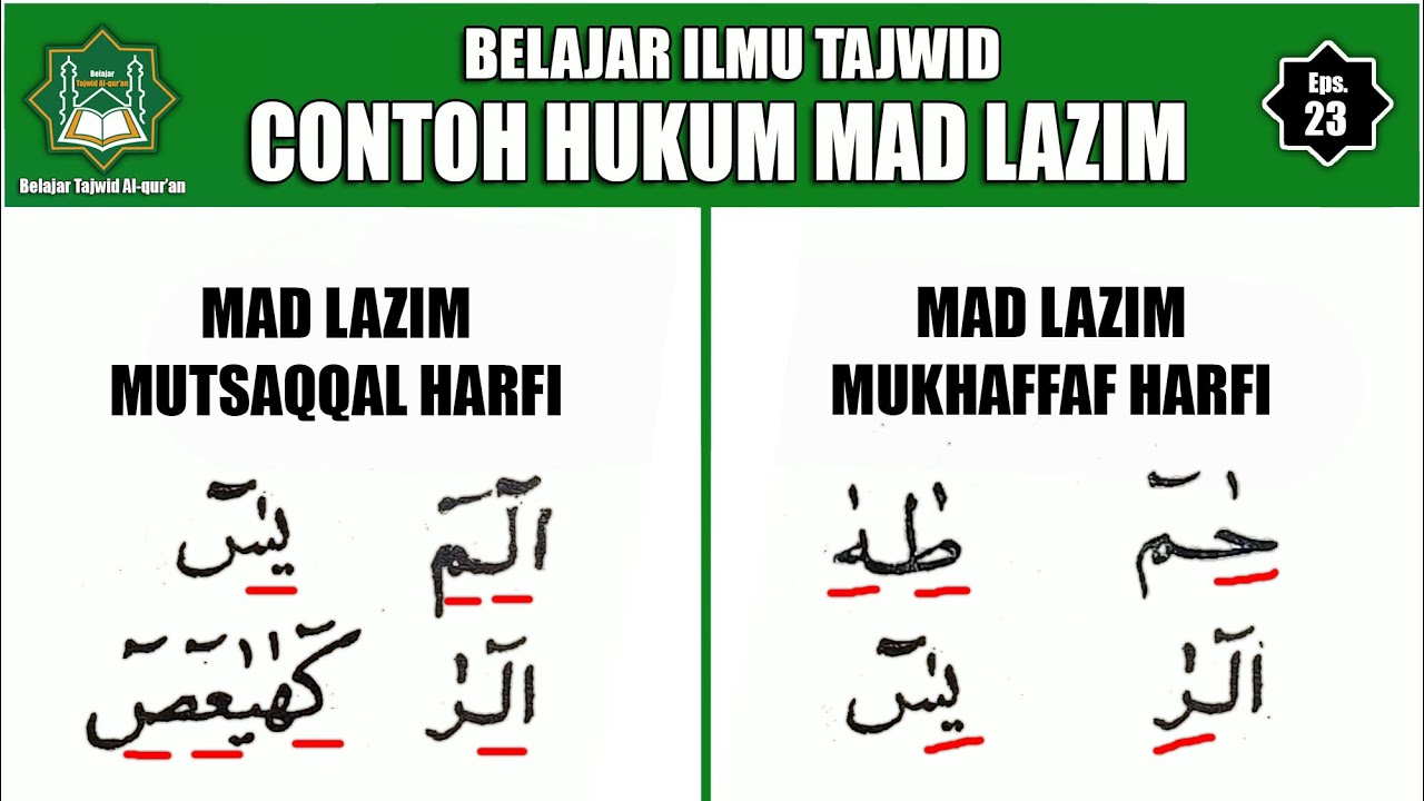 Detail Contoh Mad Lazim Harfi Mukhaffaf Nomer 34