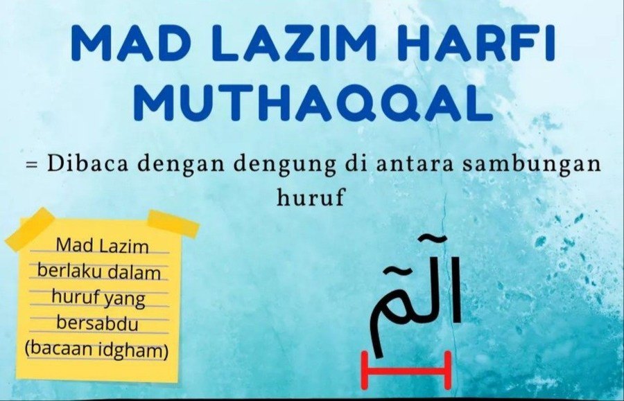 Detail Contoh Mad Lazim Harfi Mukhaffaf Nomer 46