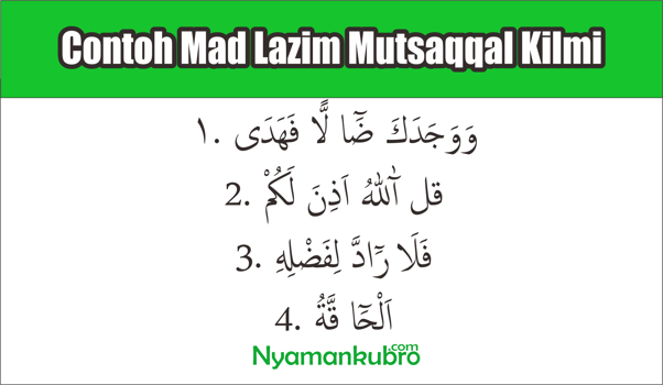 Detail Contoh Mad Lazim Mutsaqol Kalimi Nomer 5