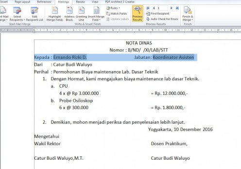 Detail Contoh Mail Merge Microsoft Word Nomer 7