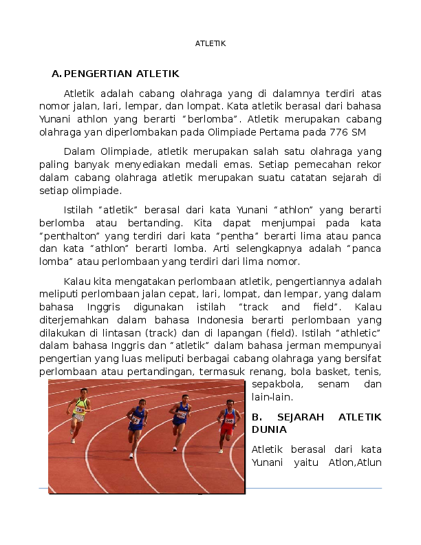 Detail Contoh Makalah Atletik Nomer 6