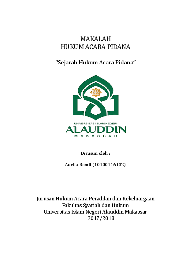 Detail Contoh Makalah Hukum Pidana Nomer 18