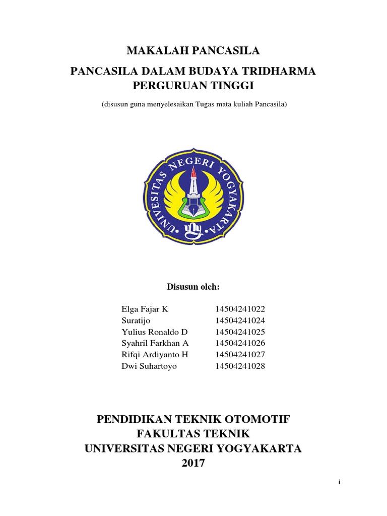 Detail Contoh Makalah Pancasila Mahasiswa Nomer 7