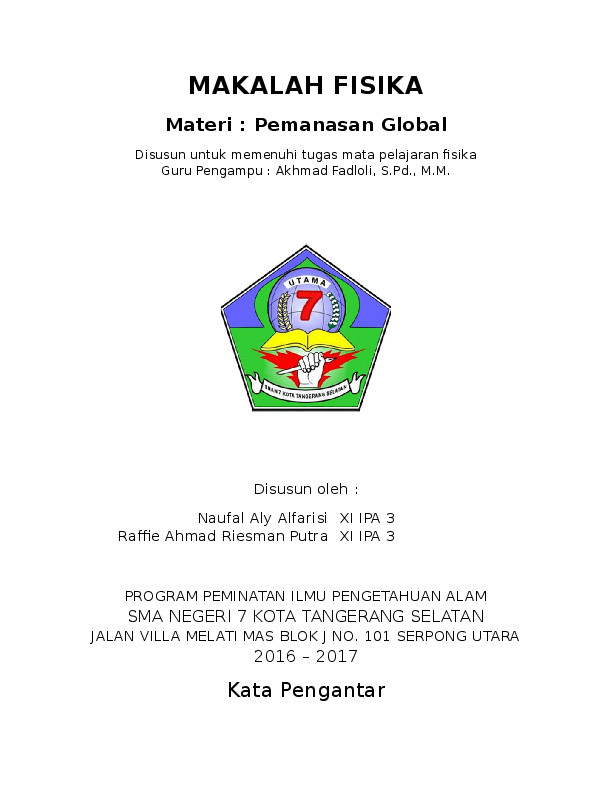 Detail Contoh Makalah Pemanasan Global Nomer 4