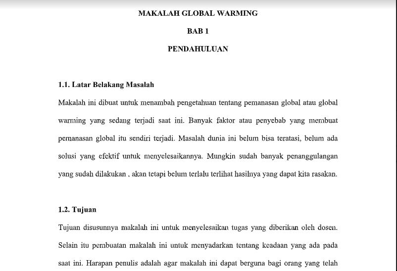 Detail Contoh Makalah Pemanasan Global Nomer 51