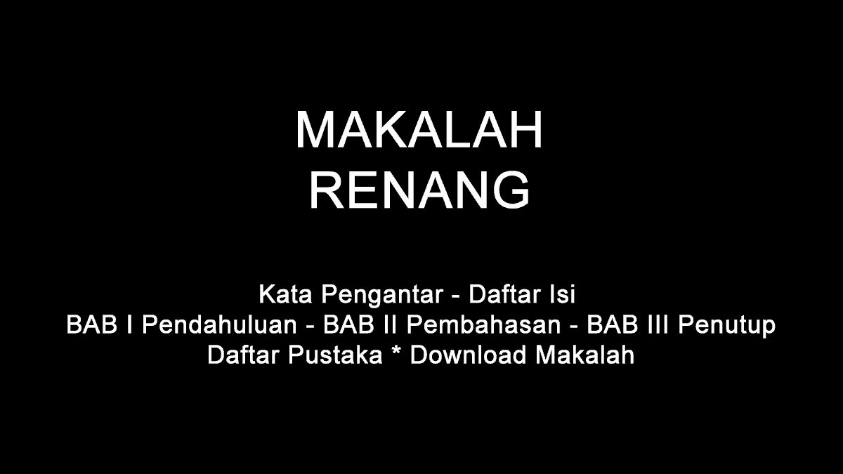 Contoh Makalah Renang - KibrisPDR