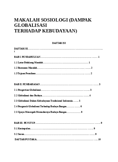 Detail Contoh Makalah Tentang Globalisasi Nomer 32