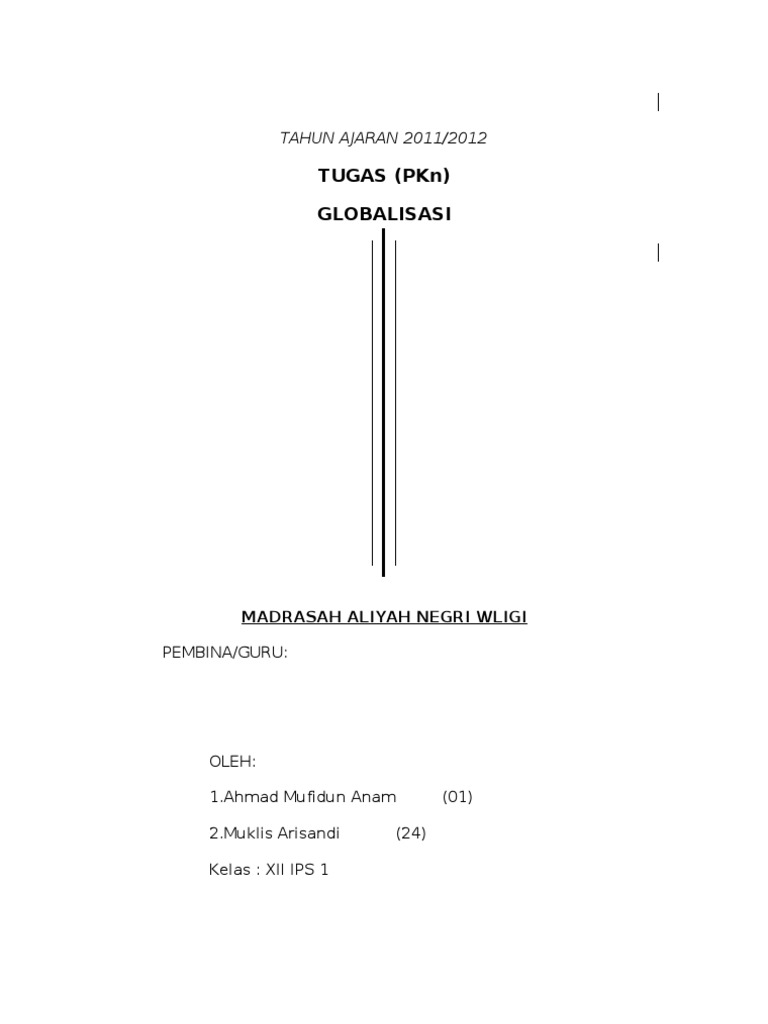 Detail Contoh Makalah Tentang Globalisasi Nomer 10