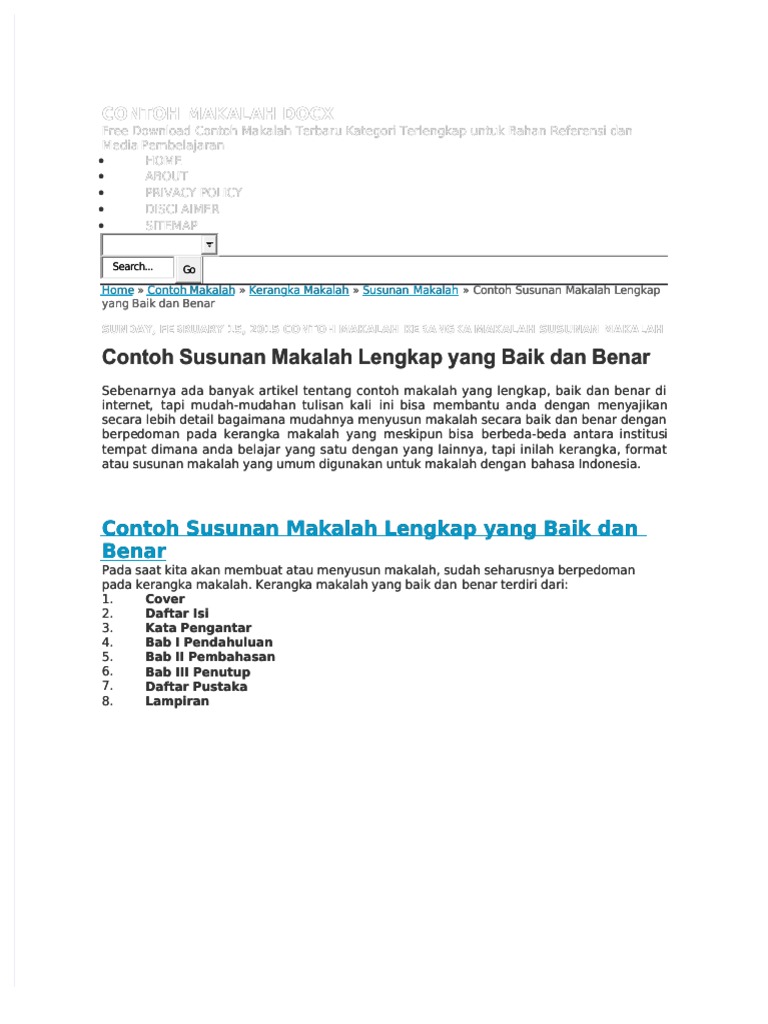 Detail Contoh Makalah Yang Lengkap Nomer 55