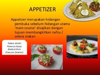 Detail Contoh Makanan Appetizer Main Course Dessert Nomer 21