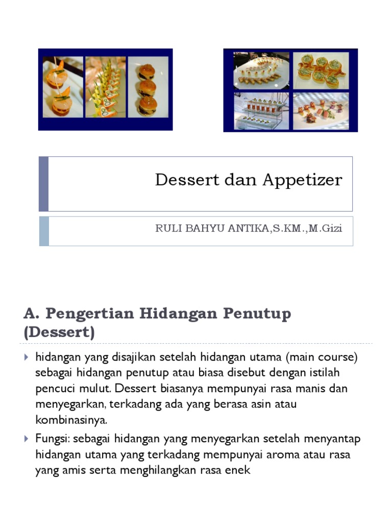 Detail Contoh Makanan Appetizer Sampai Dessert Nomer 37