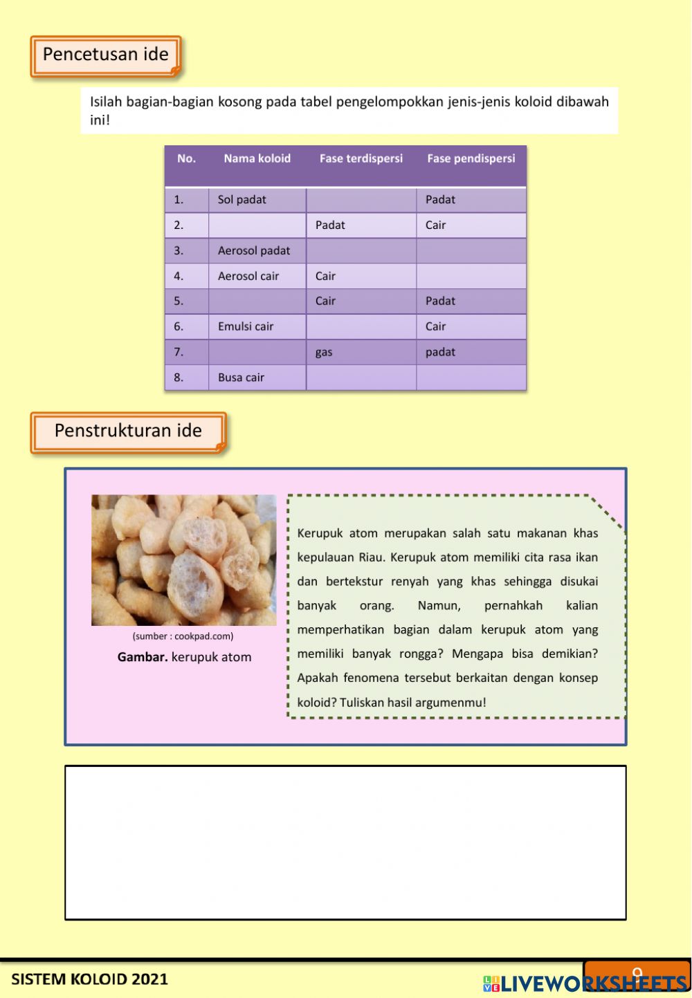 Detail Contoh Makanan Koloid Nomer 32