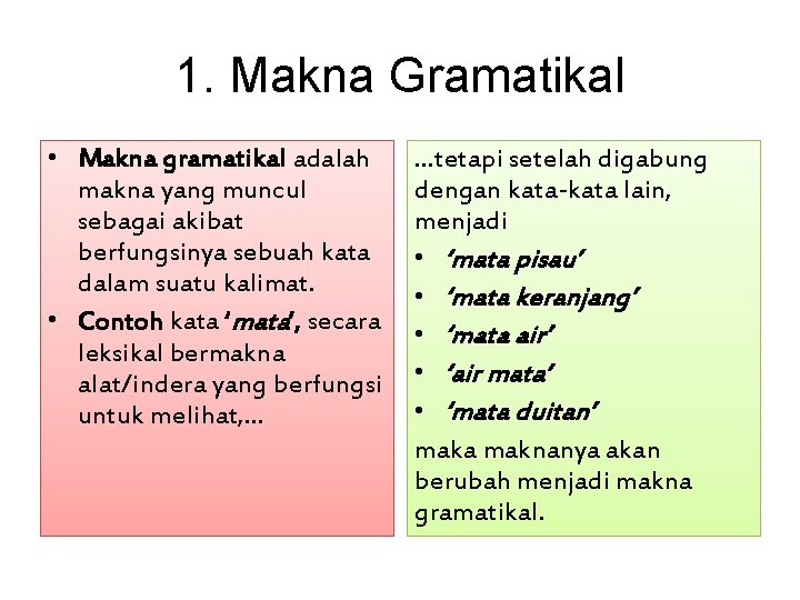 Detail Contoh Makna Gramatikal Nomer 22