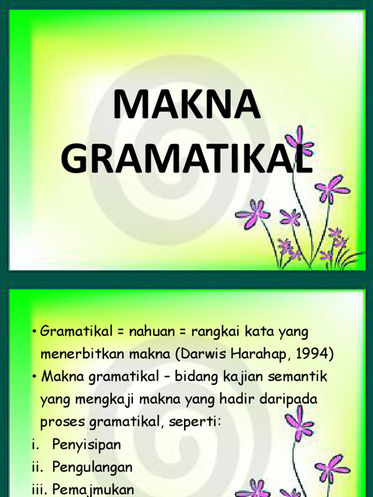 Detail Contoh Makna Gramatikal Nomer 8
