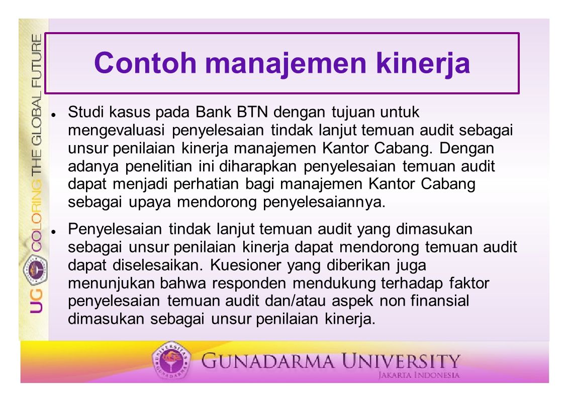 Contoh Manajemen Kinerja - KibrisPDR