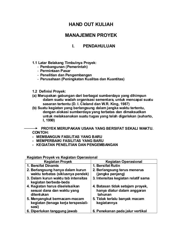 Detail Contoh Manajemen Proyek Nomer 4